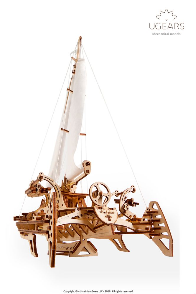 Cadeaux - UGEARS Modèles Mécaniques: TRIMARAN MERIHOBUS - UGEARS