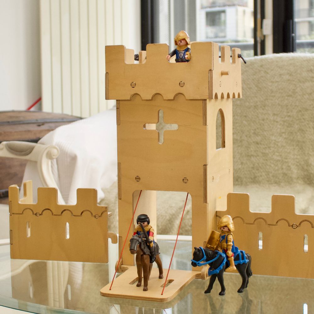 Jouets enfants - Château de Plywood - à construire en famille - MANUFACTURE EN FAMILLE