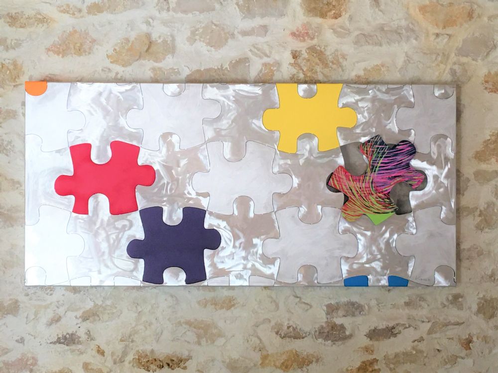 Frames - Frame embossed puzzle colors - KOSSARTISTIK