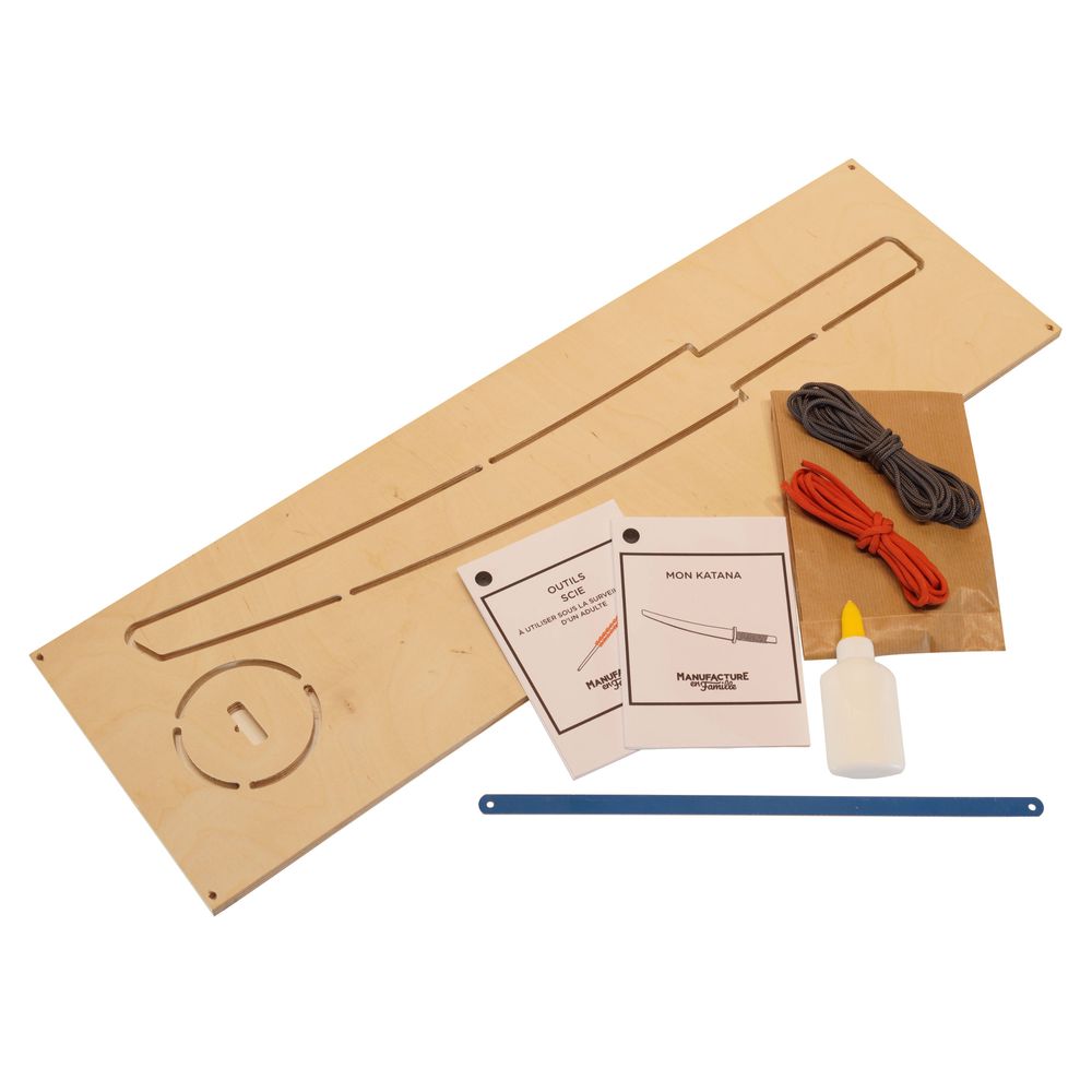 Jouets enfants - Le sabre de Takeda, sabre de samouraï en bois à construire - MANUFACTURE EN FAMILLE
