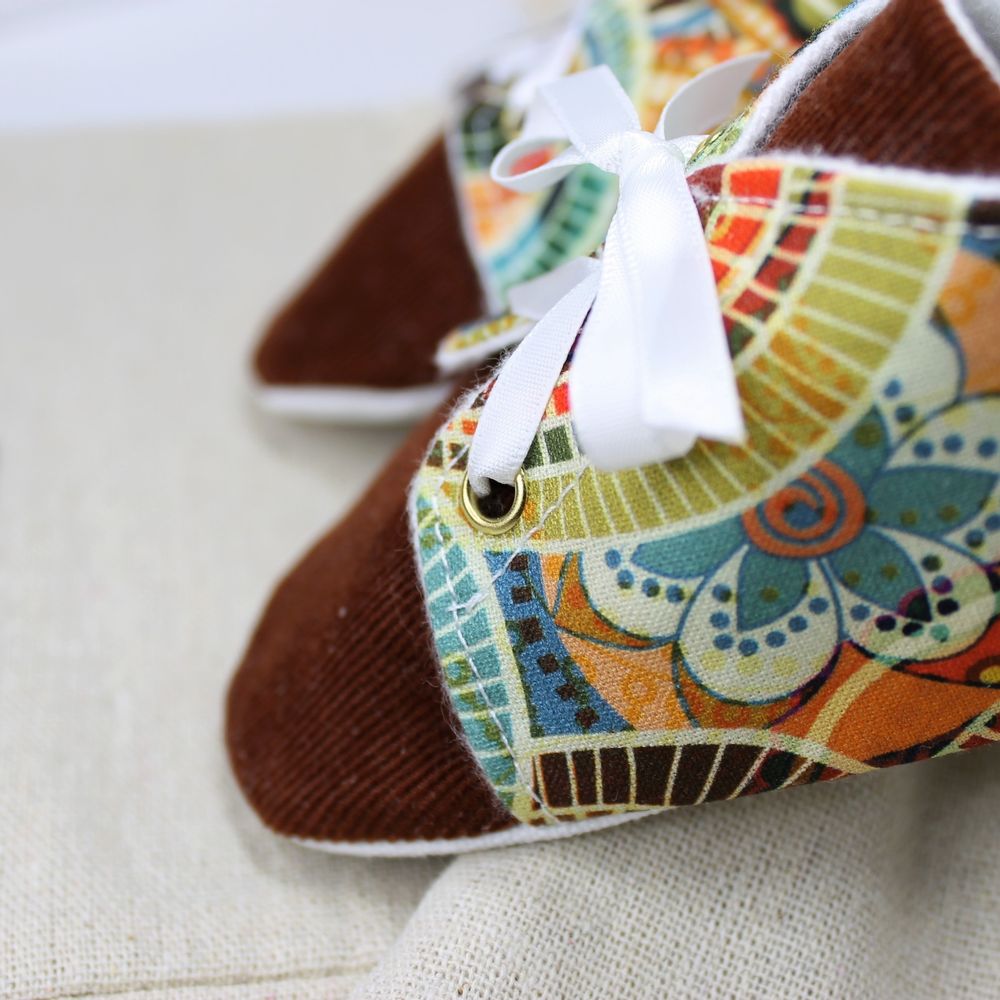 Children's apparel - Baby shoes, unique creation, 3/6 months - ATELIER BAUDRAN