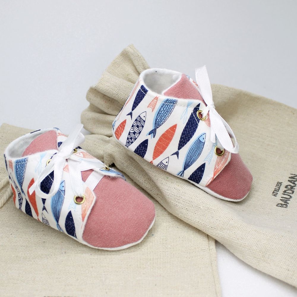 Children's apparel - Baby shoes, 3/6 months. - ATELIER BAUDRAN