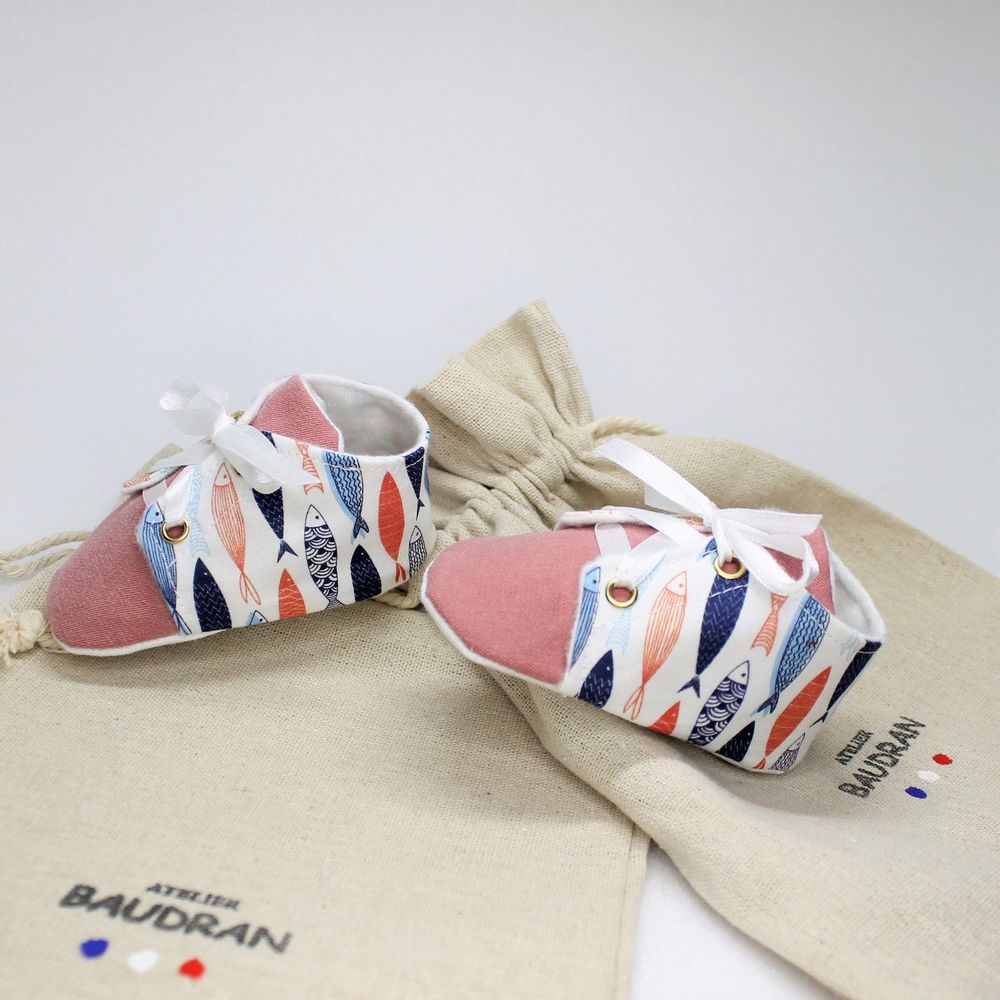 Children's apparel - Baby shoes, 3/6 months. - ATELIER BAUDRAN
