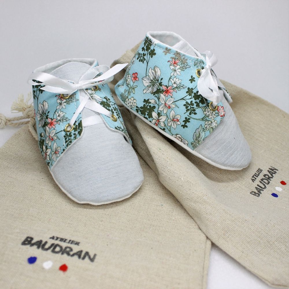 Children's apparel - Baby shoes, unique creation, 6/9 months - ATELIER BAUDRAN