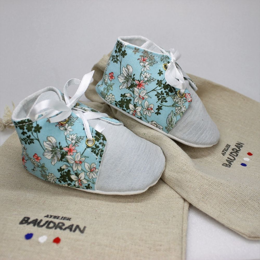 Children's apparel - Baby shoes, unique creation, 6/9 months - ATELIER BAUDRAN