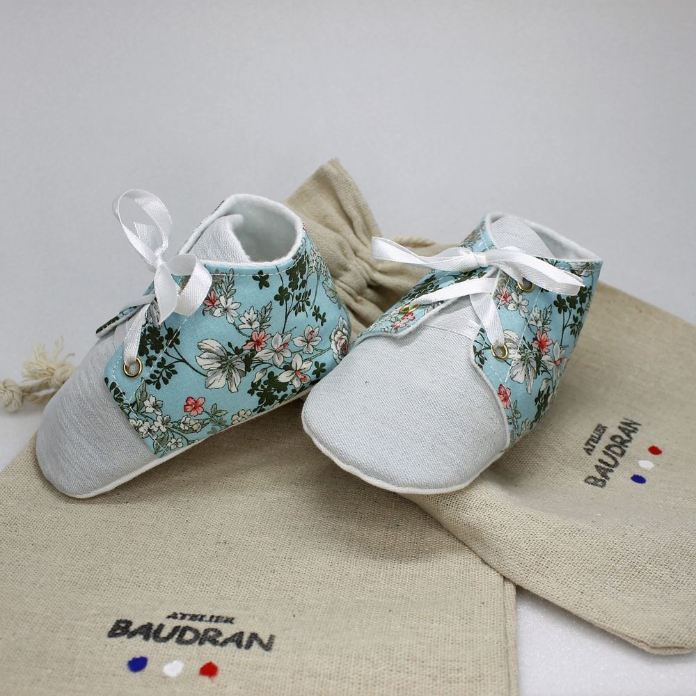 Children's apparel - Baby shoes, unique creation, 6/9 months - ATELIER BAUDRAN