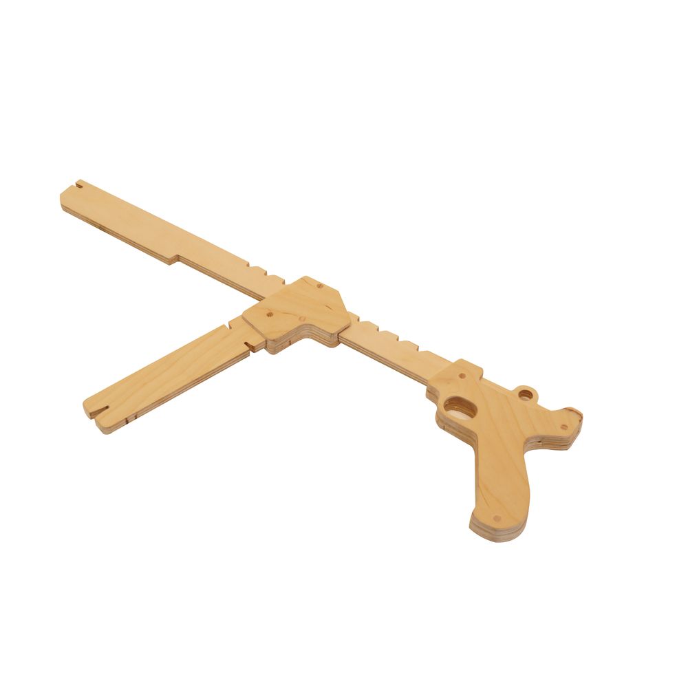 Jouets enfants - La mitraillette de Tonton – mitraillette à élastique en bois à construire - MANUFACTURE EN FAMILLE