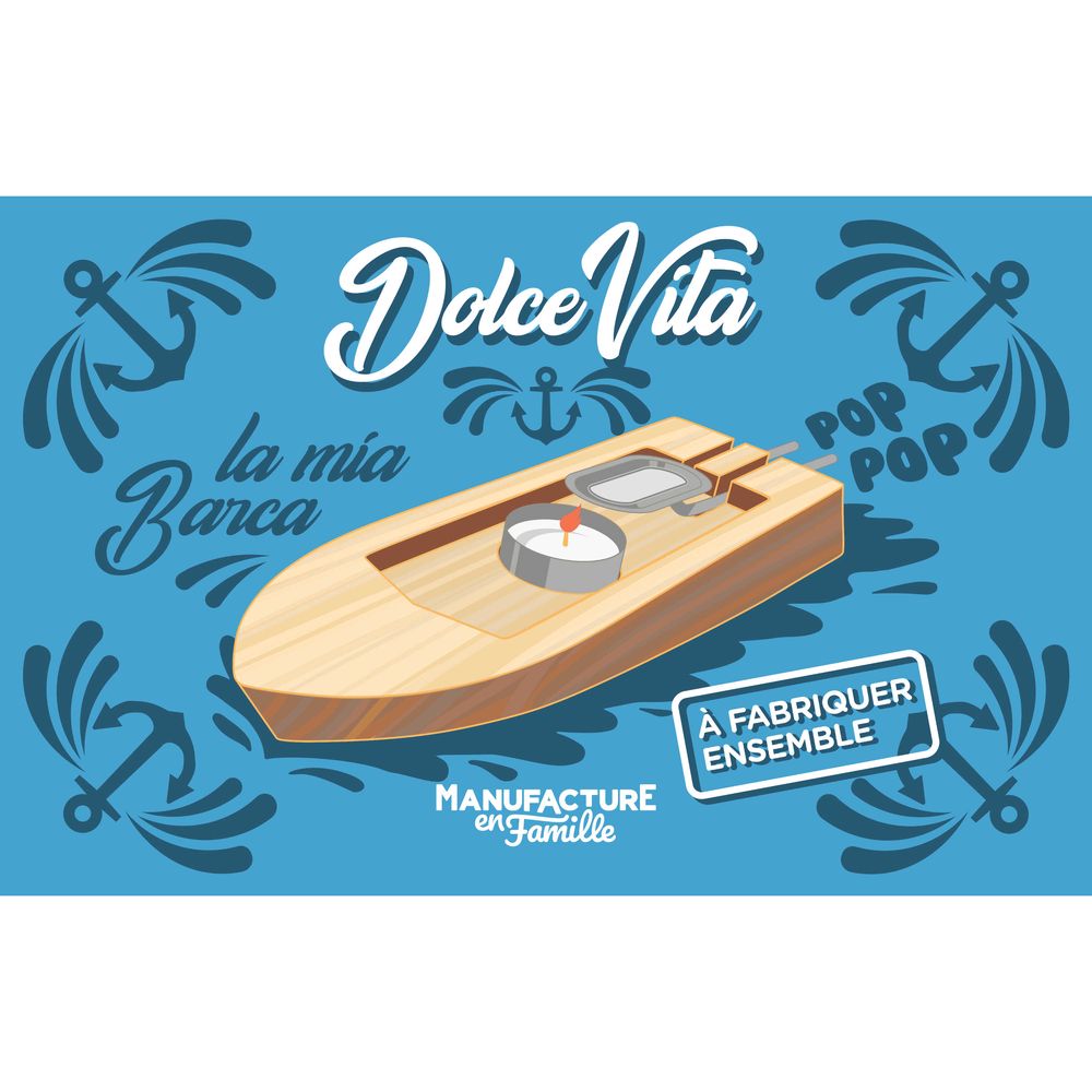 Toys - Dolce Vita - Wooden Pop Pop Boat - Family Building - MANUFACTURE EN FAMILLE