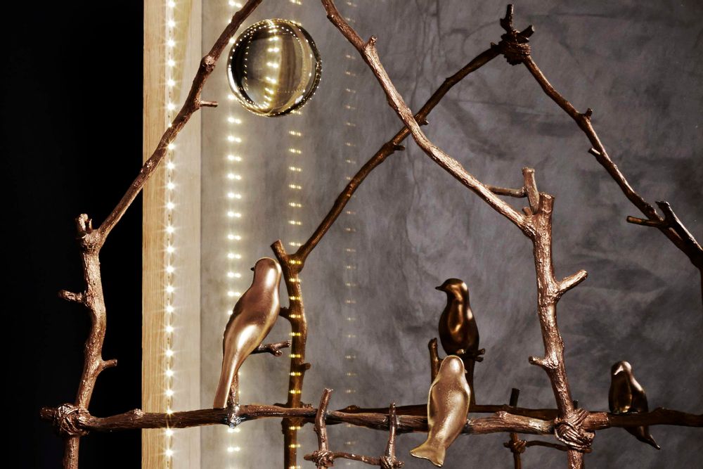 Sculptures, statuettes and miniatures - Sculpture “Golden stilts” unique piece in bronze  - ARTOO ATELIER