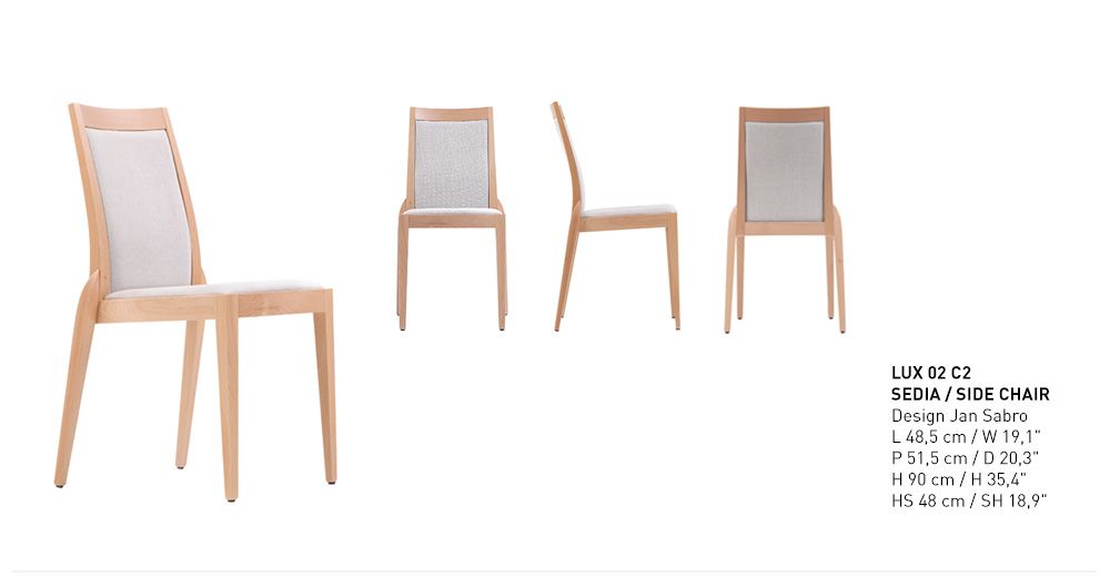 Chairs for hospitalities & contracts - Lux  - PIANI BY RIGISED