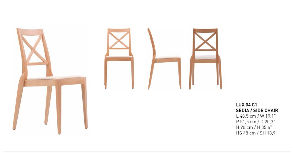 Chairs for hospitalities & contracts - Lux  - PIANI BY RIGISED