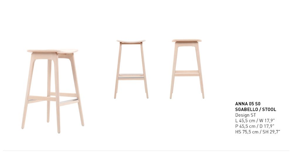 Chairs for hospitalities & contracts - Anna 40 & 50 chairs and stools - PIANI BY RIGISED