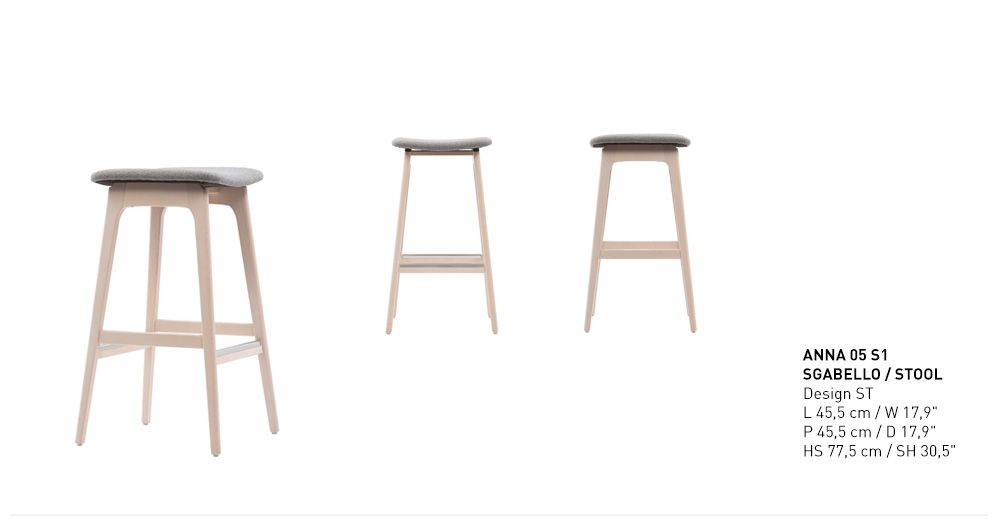 Chairs for hospitalities & contracts - Anna 40 & 50 chairs and stools - PIANI BY RIGISED