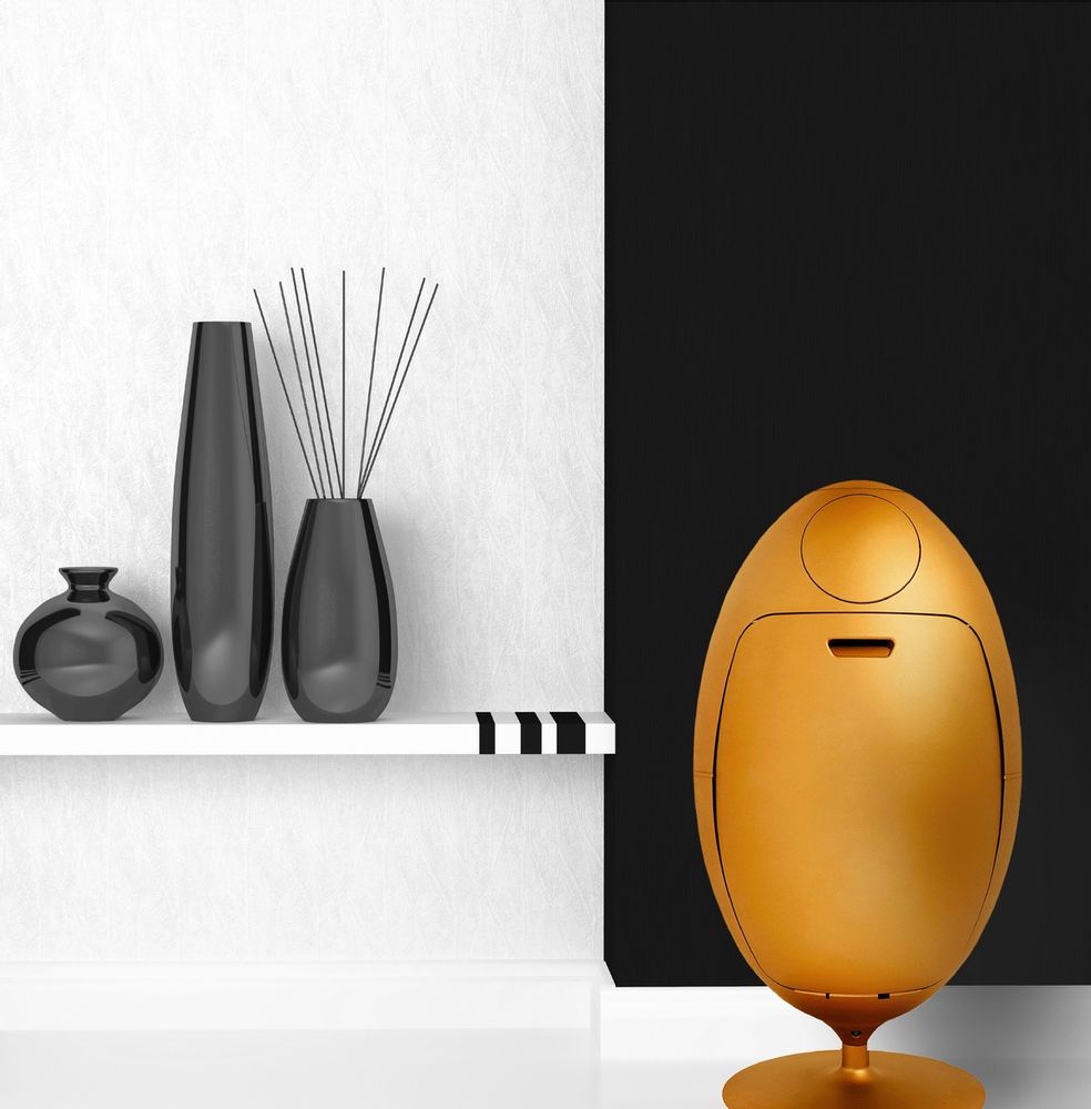 Chambres d'hôtels - Ovetto poubelle Metal Collection - SOLDIDESIGN