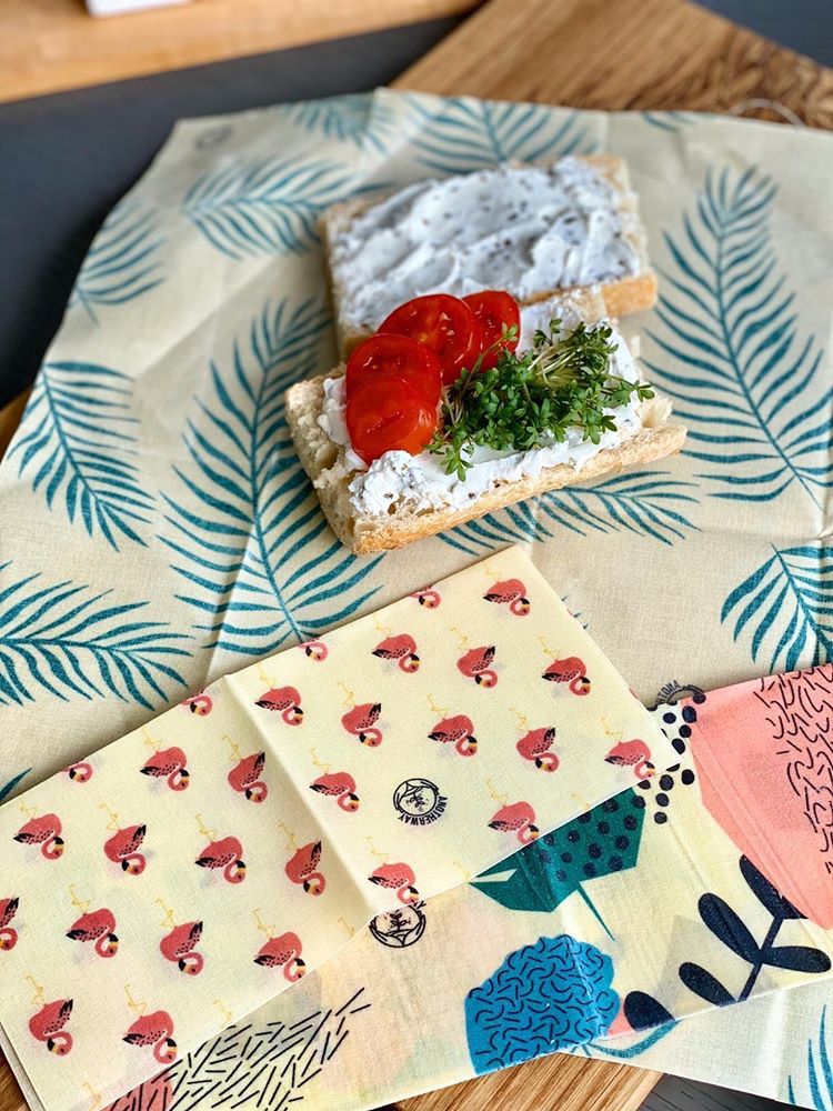 Plats et saladiers - Bee Wrap Tropical - Emballage alimentaire à base de cire d'abeille - ANOTHERWAY