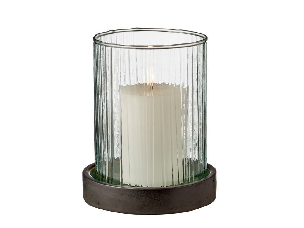 Vases - BITZ Hurricane w. LED candle 17 cm - BITZ