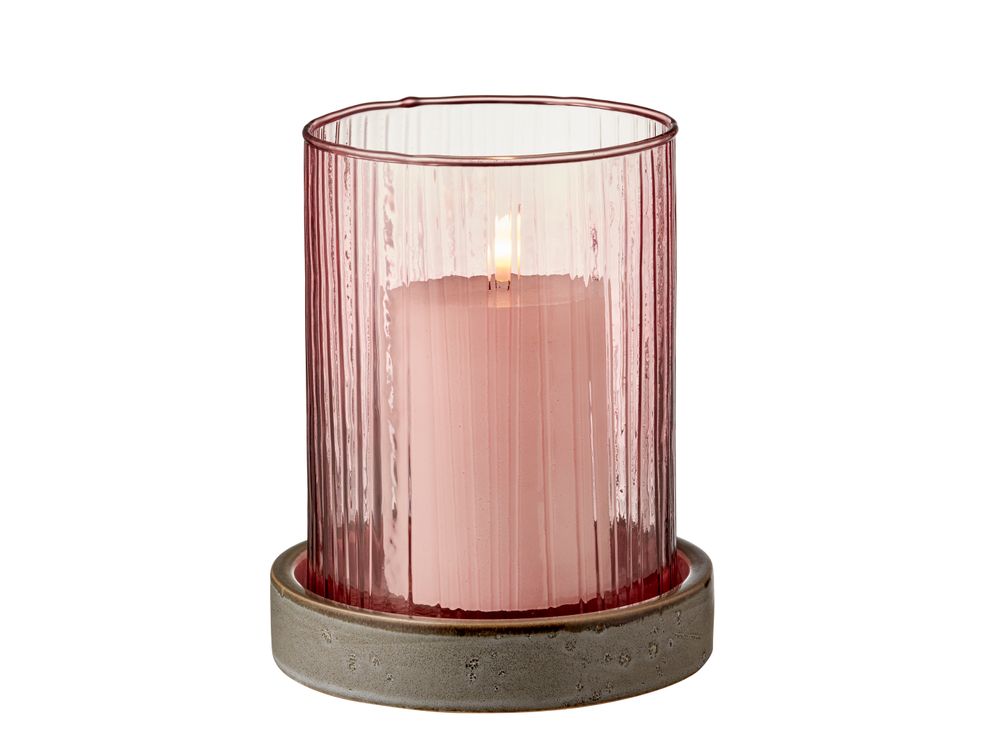 Vases - BITZ Hurricane w. LED candle 17 cm - BITZ