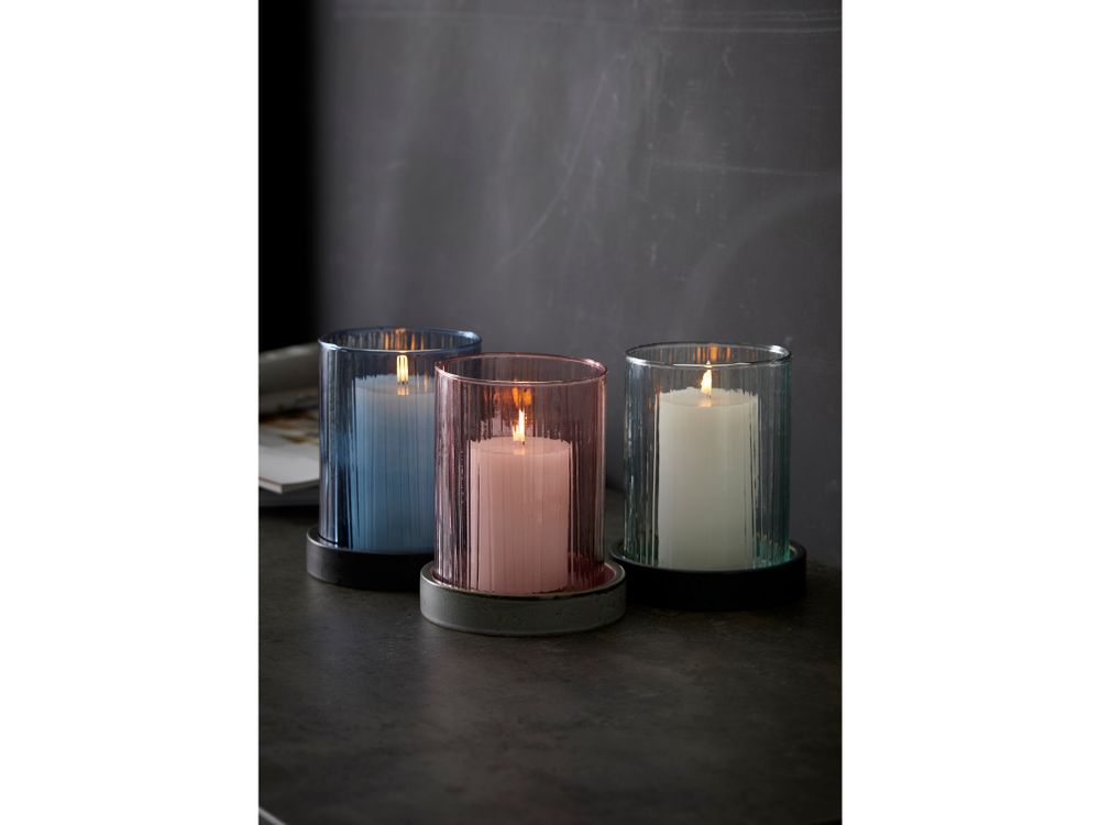 Vases - BITZ Hurricane w. LED candle 17 cm - BITZ