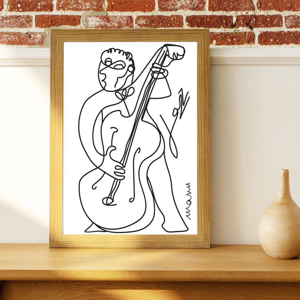Fabric cushions - “Jazz” Line Art Limited Edition - L'ATELIER D'ANGES HEUREUX