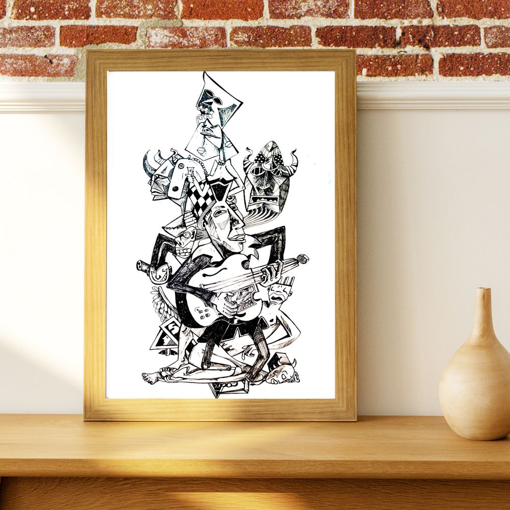 Paintings - CHINESE INK DRAWINGS Original Works - L'ATELIER D'ANGES HEUREUX