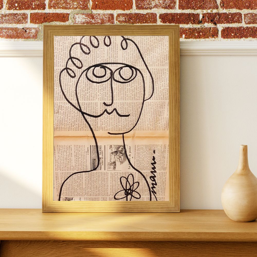 Tableaux - Dessins sur papiers anciens Œuvres originales Line Art - Plusieurs modèles disponibles - L'ATELIER D'ANGES HEUREUX