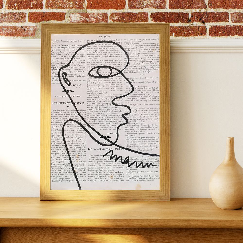Tableaux - Dessins sur papiers anciens Œuvres originales Line Art - Plusieurs modèles disponibles - L'ATELIER D'ANGES HEUREUX