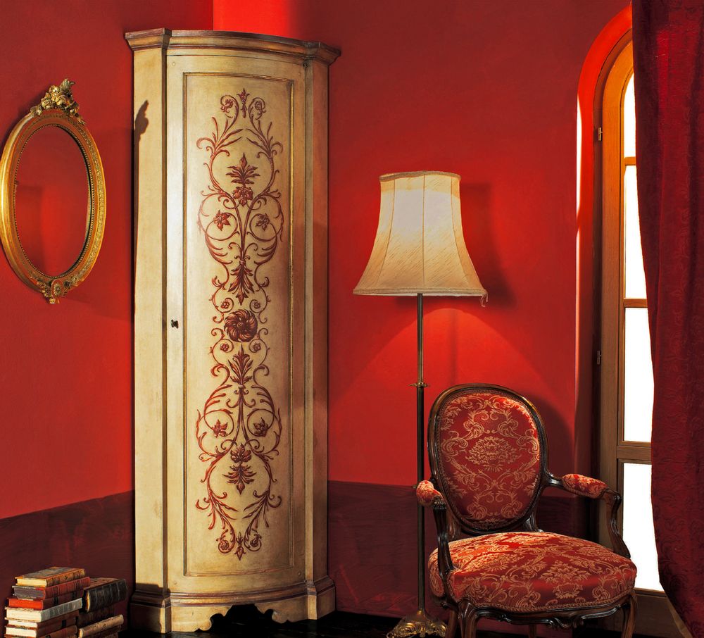 Armoires - Armoire d'angle laquée et peinte à la main - INTERIORS ITALIA