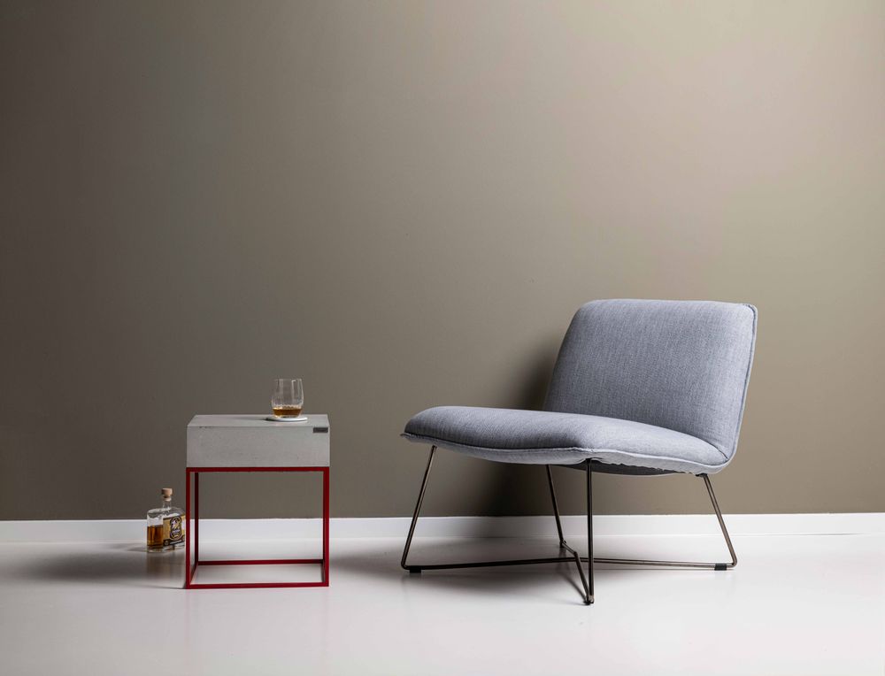 Night tables - ANGULUS COLUMNA Concrete and Steel Decorative Pedestal / Side Table / Stand - CO33 EXKLUSIVE BETONMÖBEL