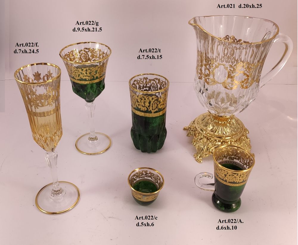 Glass - luxury glasses in plated bronze and crystal - OLYMPUS BRASS