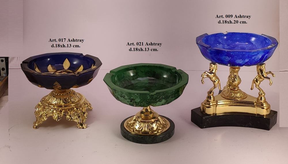 Design objects - Valet tray in crystal and bronze plated - OLYMPUS BRASS