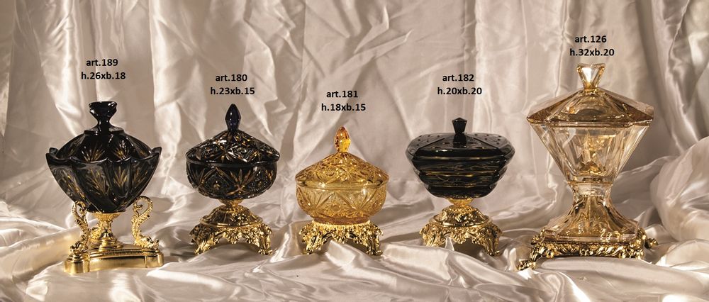 Design objects - Valet tray in crystal and bronze plated - OLYMPUS BRASS