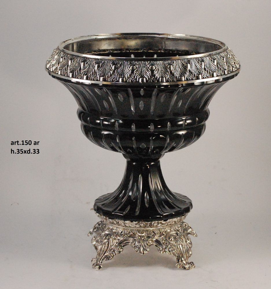 Vases - art. 150/160 vases en cristal et plaqué bronze - OLYMPUS BRASS