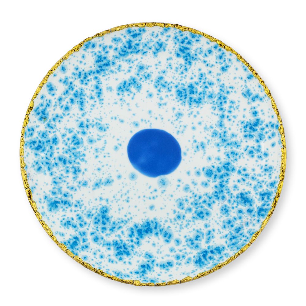 Everyday plates - Coupe Platter Craquelé Edge Celestial - CORALLA MAIURI