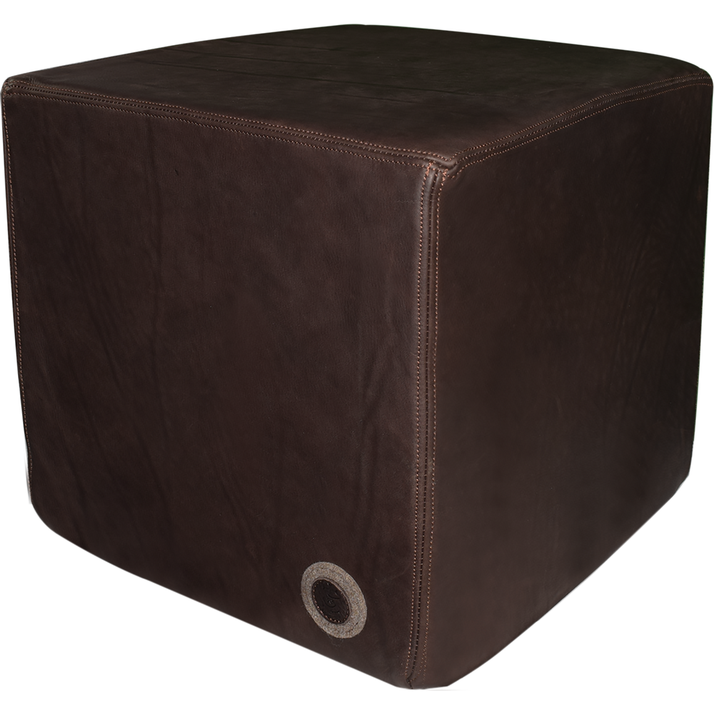 Decorative objects - Square or round cowhide or leather pouffes - L'ATELIER DES TANNERIES