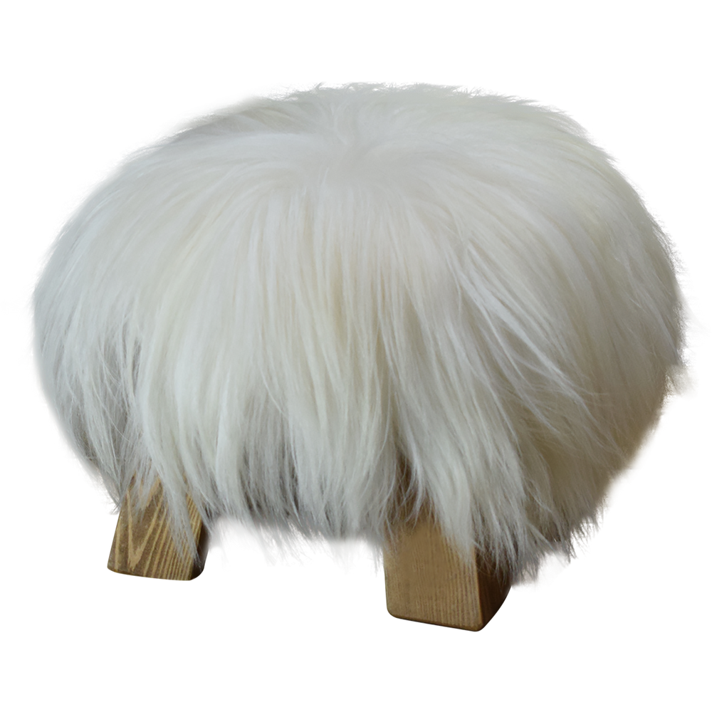 Decorative objects - Larch wood bench with Icelandic sheepskin - L'ATELIER DES TANNERIES