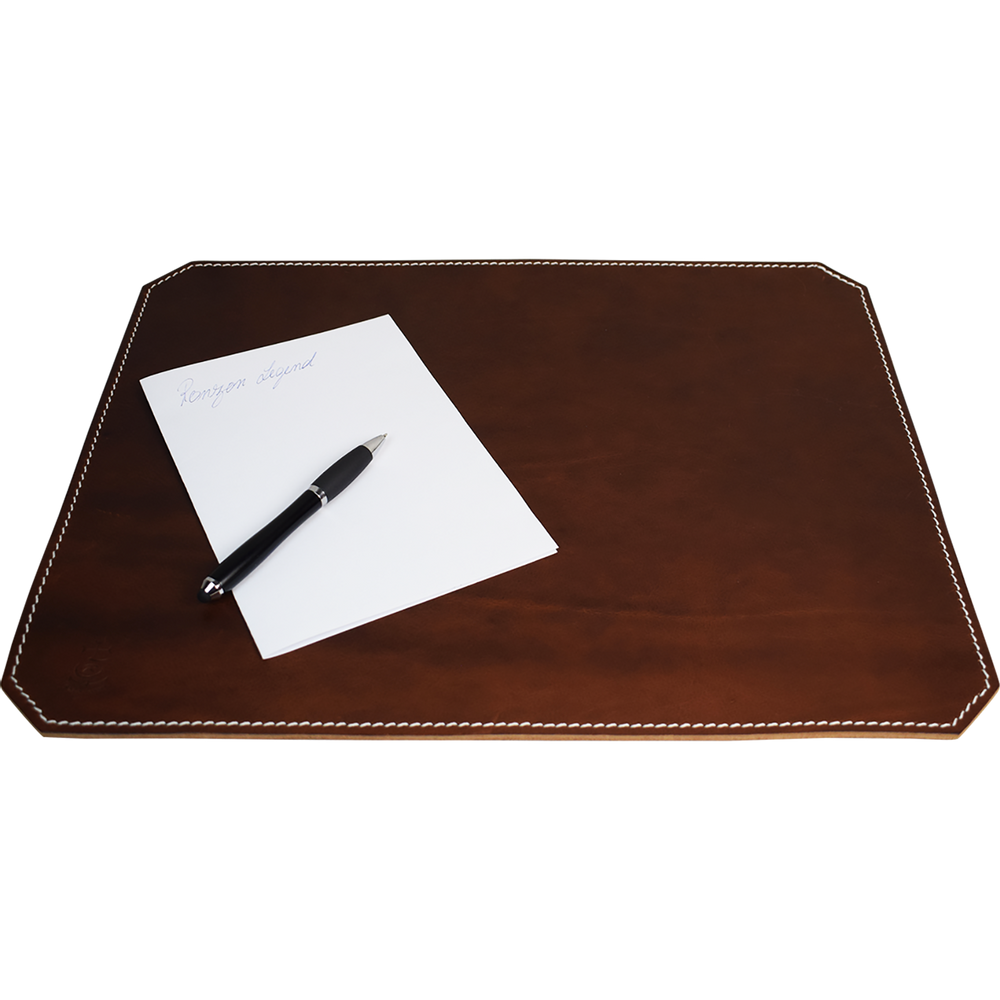 Office sets - Leather and wool felt desk pads - L'ATELIER DES TANNERIES