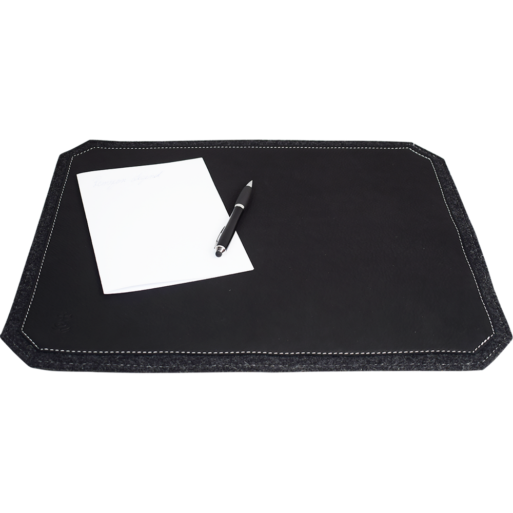 Office sets - Leather and wool felt desk pads - L'ATELIER DES TANNERIES