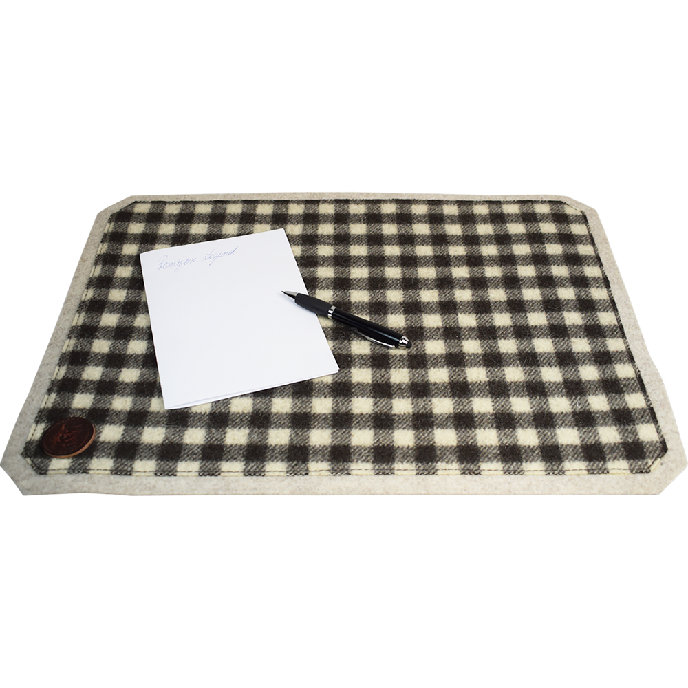 Office sets - Leather and wool felt desk pads - L'ATELIER DES TANNERIES
