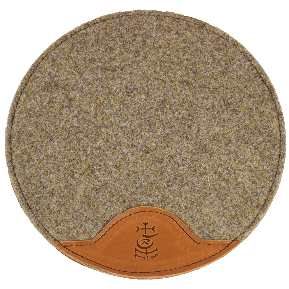 Other office supplies - Wool felt and full grain vegetable leather mouse pads - L'ATELIER DES TANNERIES