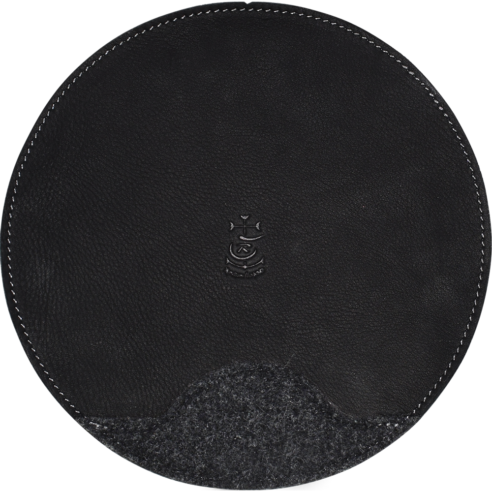Other office supplies - Wool felt and full grain vegetable leather mouse pads - L'ATELIER DES TANNERIES