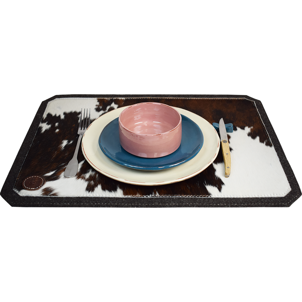 Formal plates - Cowhide and wool felt placemats - L'ATELIER DES TANNERIES