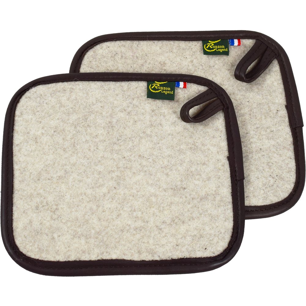 Potholders - Square wool felt potholders - L'ATELIER DES TANNERIES