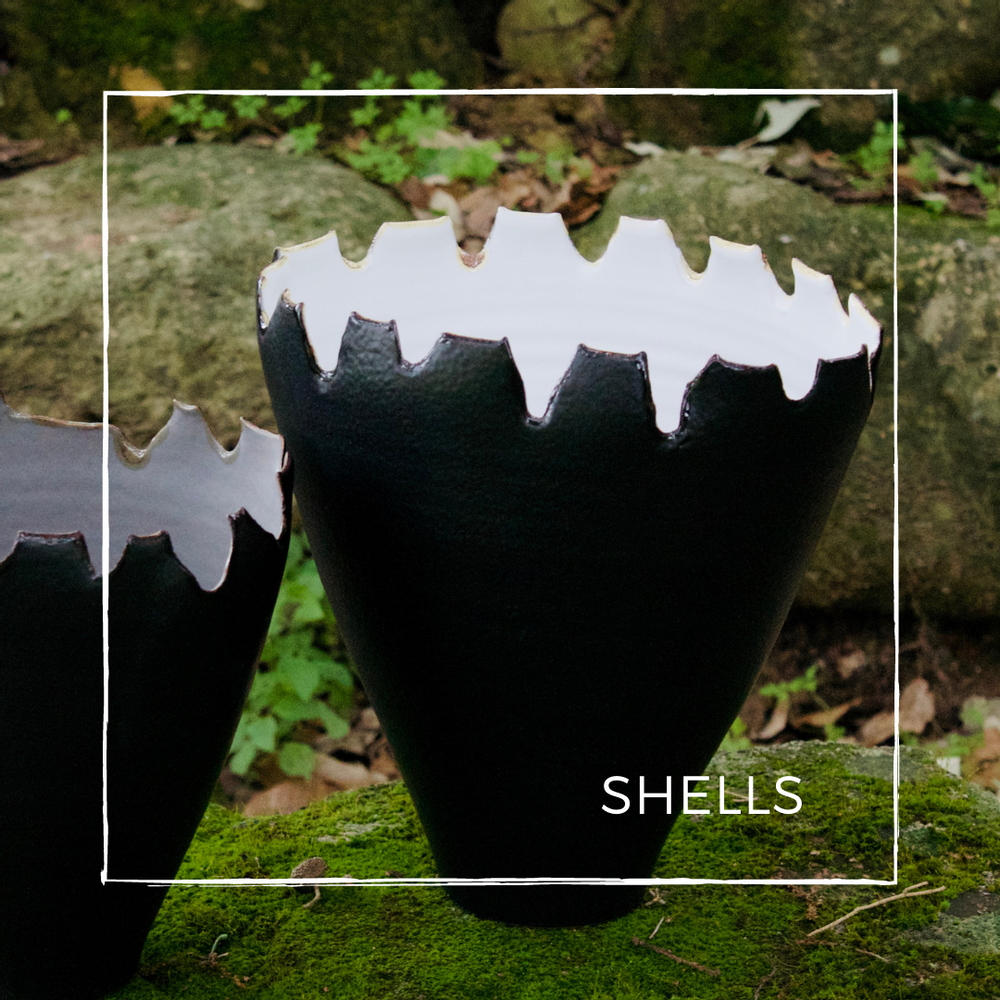 Vases - GUSCI/SHELLS MEDIUM FAN SHAPED VASE - EVA MUN