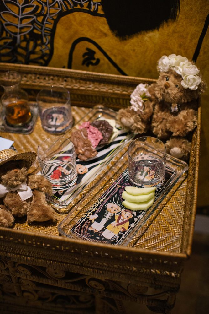 Platter and bowls - Vitelli Zebra Teddy Bear Patterned Glass Plate - VITELLI DESIGN STUDIO