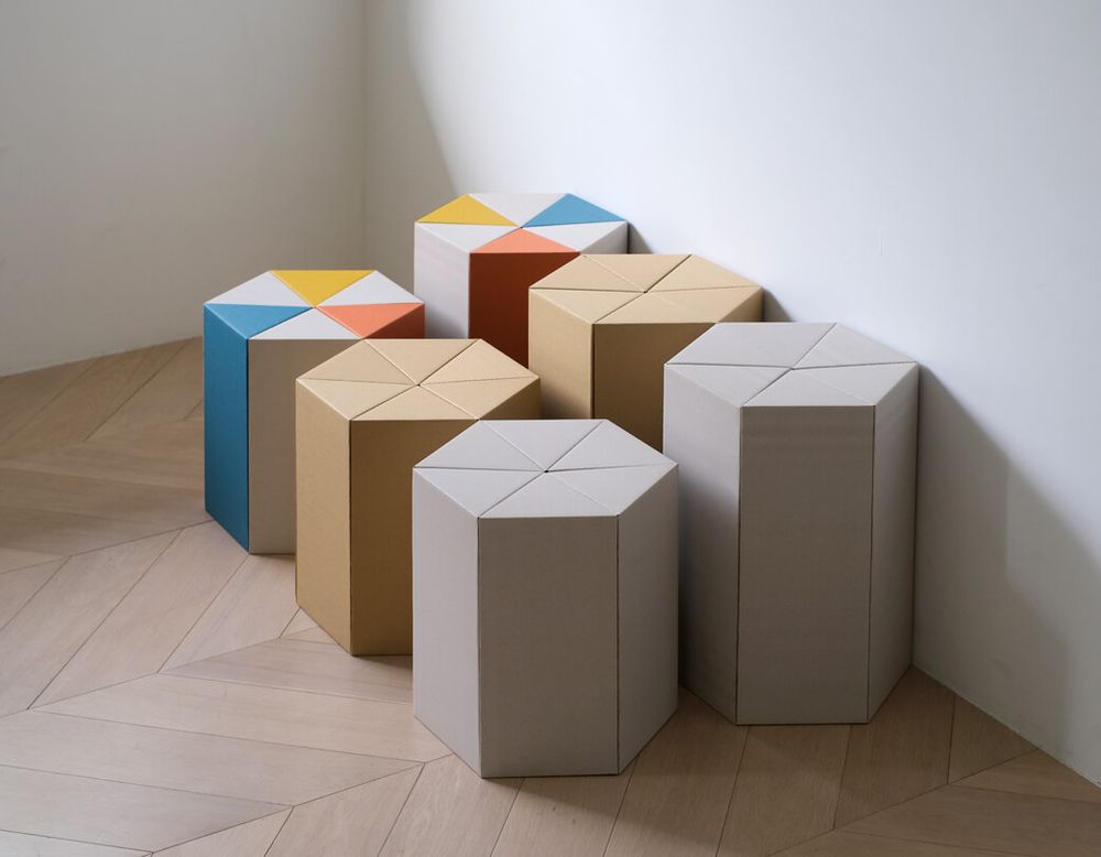 Children's tables and chairs - Riki Stool - Papermade, Lightweight, Assembly stool - METROCS