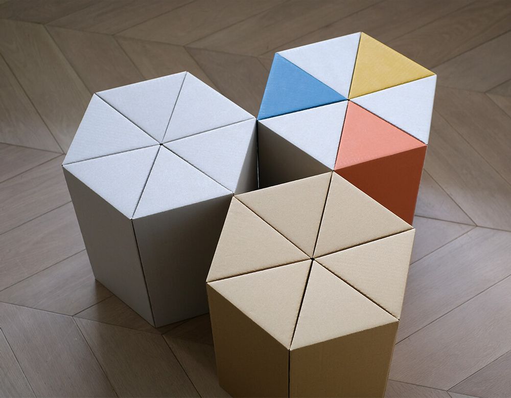 Children's tables and chairs - Riki Stool - Papermade, Lightweight, Assembly stool - METROCS