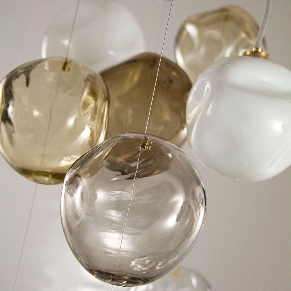Hanging lights - Desafinado, blown glass ball chandelier - MULTIFORME