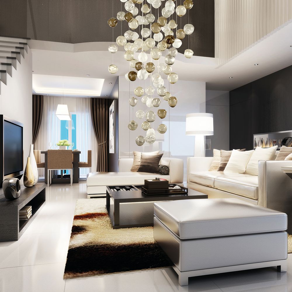 Hanging lights - Desafinado, blown glass ball chandelier - MULTIFORME