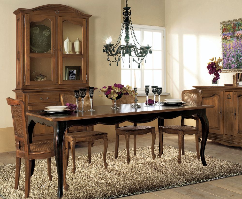 Tables Salle à Manger - Tables de salle à manger provinciales françaises avec plateau extensible ou fixe - INTERIORS ITALIA