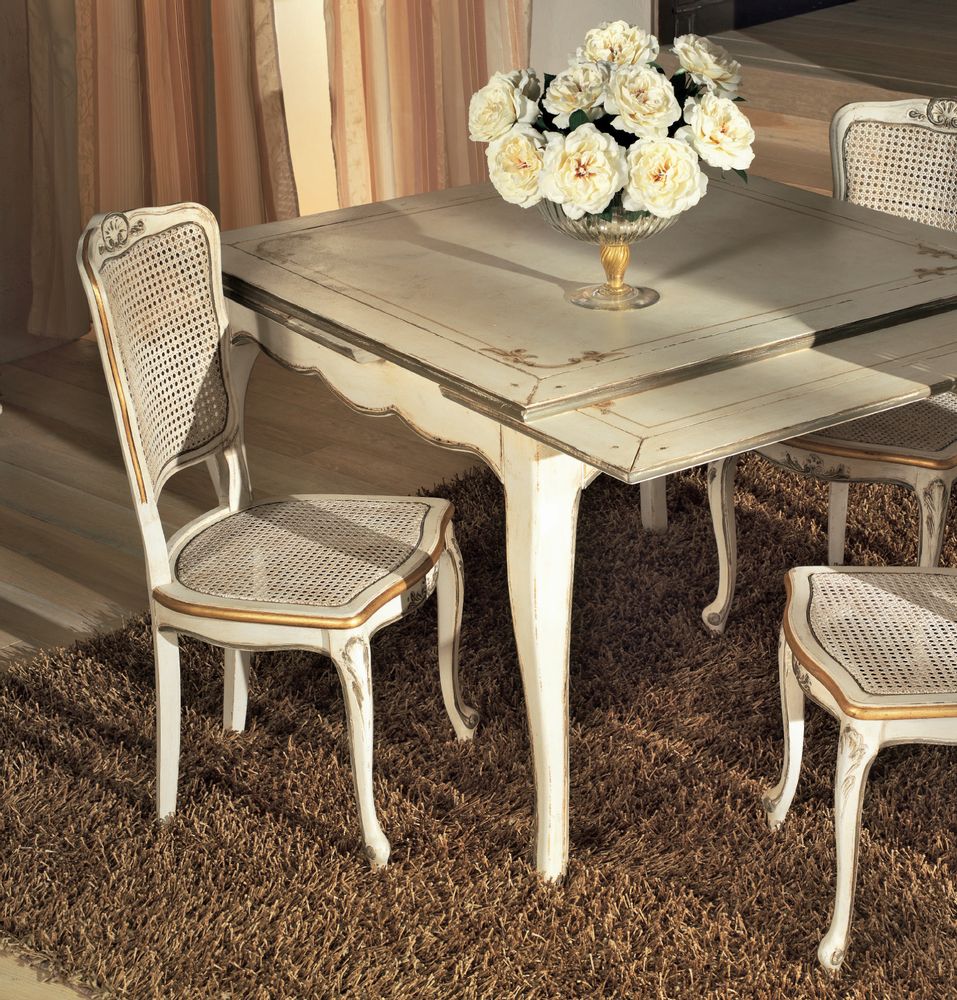 Tables Salle à Manger - Tables de salle à manger provinciales françaises avec plateau extensible ou fixe - INTERIORS ITALIA